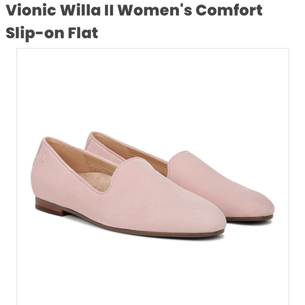 Vionic Women's Light Pink Willa II Comfort Flats